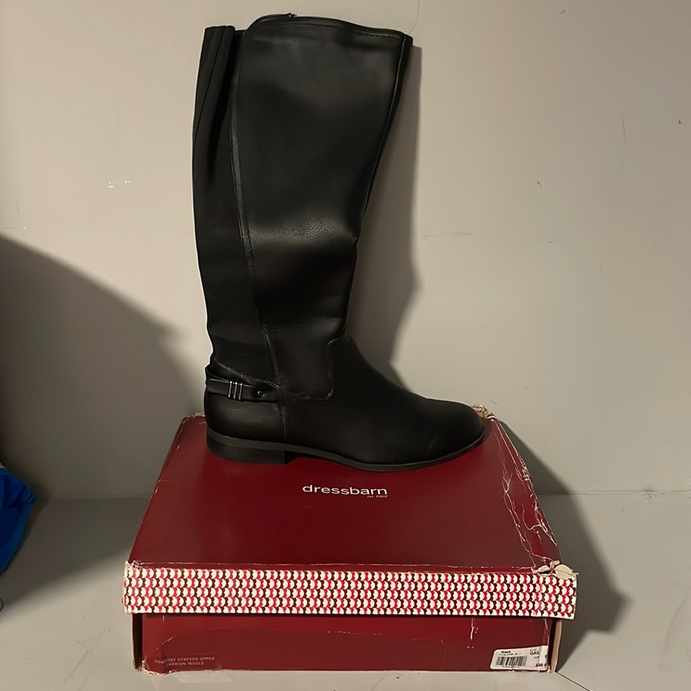 Black high boots size 10